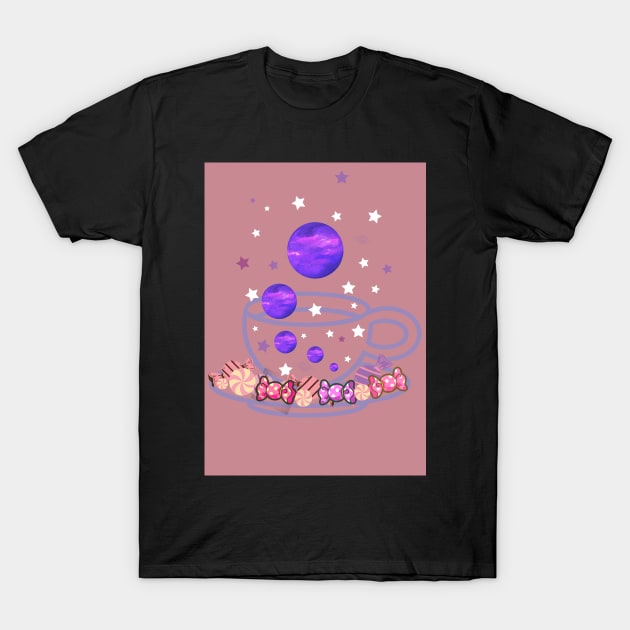 Space storm in a tea cup - Kawaii T-Shirt by LukjanovArt